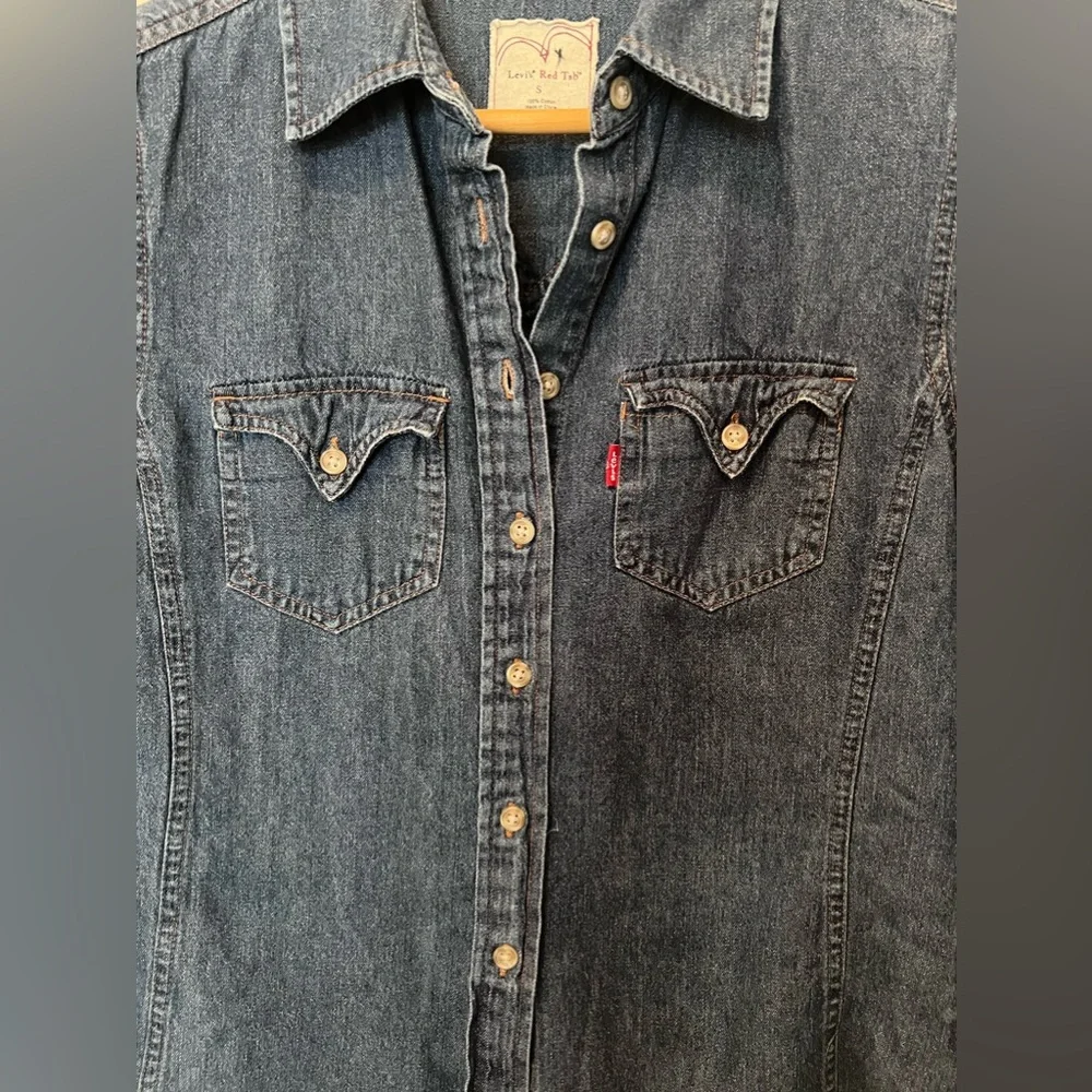 Women’s Levi Red Tab Western Shirt, Size Small - Picture 2 of 7